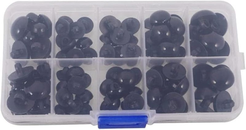 GALPADA 100 Pieces Black DIY Mushroom Buttons for Sewing Crafts Shirts Coats - Image 1